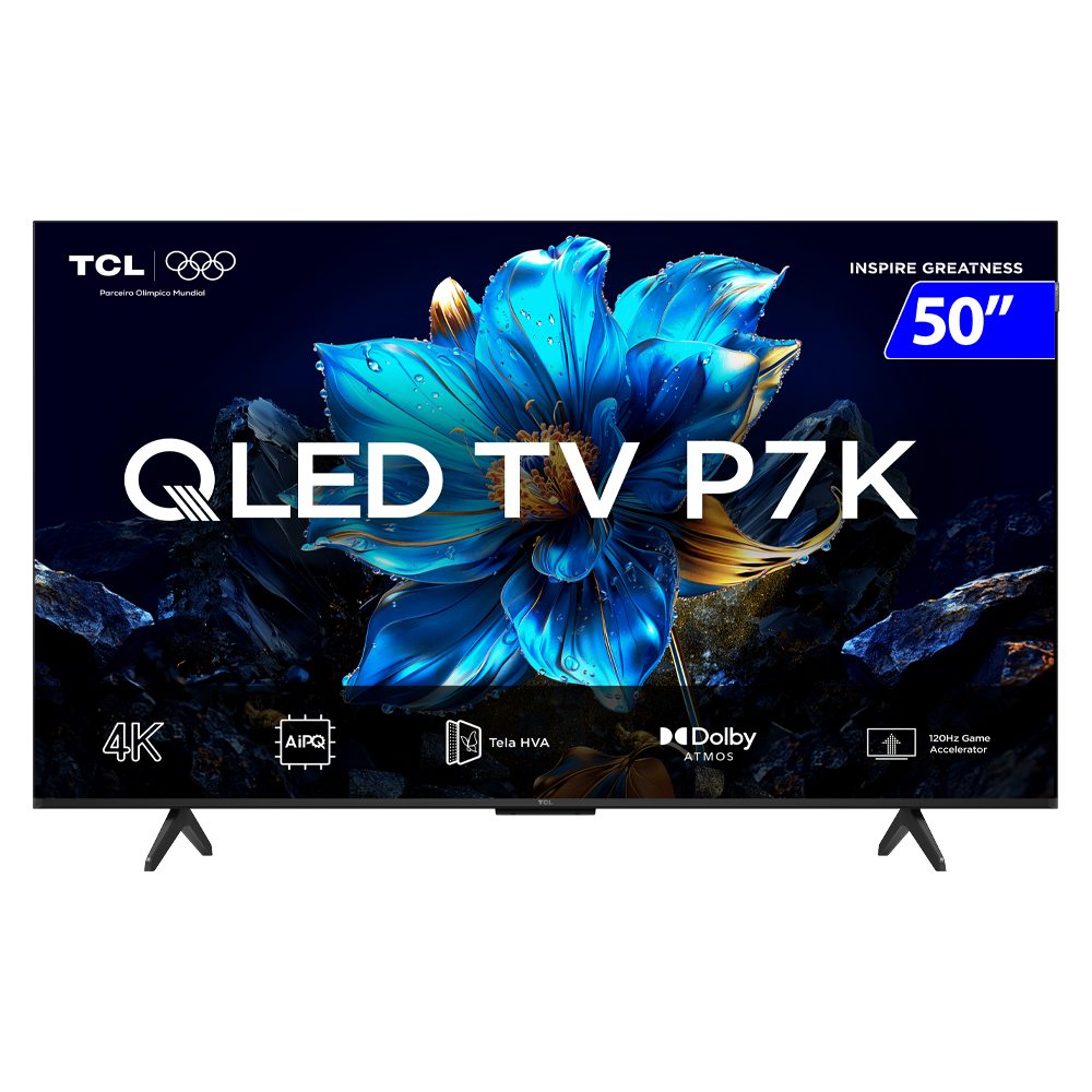 Smart TV TCL QLED 50" 4K HDR10 HDMI Wi-Fi 50P7K