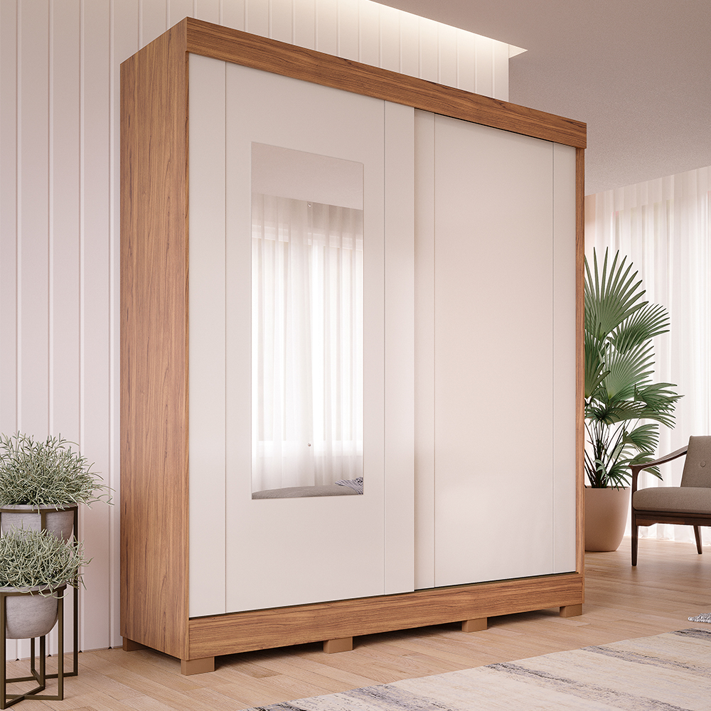 Guarda-Roupa Casal 2 Portas Correr 3 Gavetas Ilhéus Panan Roupeiro