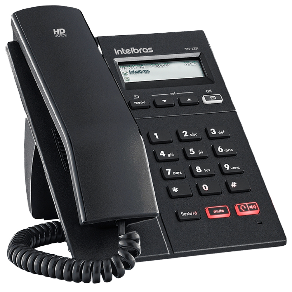 Telefone Intelbras IP TIP125i com Fio